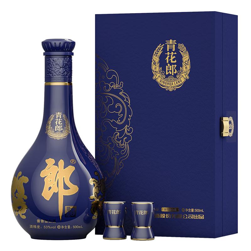 郎酒 青花郎酒 天宝洞藏 陈酿 53%vol 酱香型白酒 500ml 礼盒 779.95元