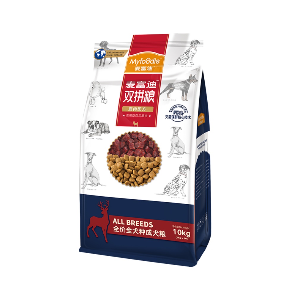 麦富迪 鹿肉双拼成犬粮 10kg 157.7元(需用券)