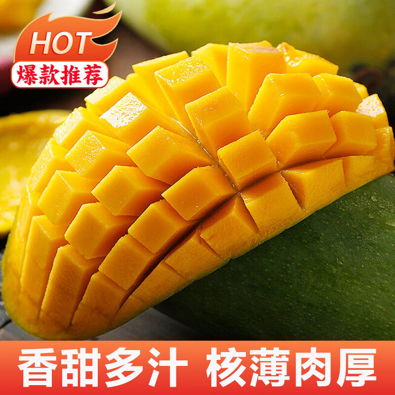 庾丰 三亚芒果金煌芒 新鲜水果 整箱当季 大青热带芒果 水果 净重9斤 单果约200克+ 9.79元(需用券)