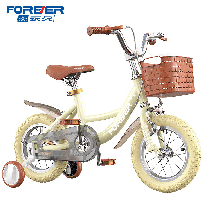 FOREVER 永久 儿童自行车儿童单车4-6-10岁 14寸黄色 296.1元（需用券）