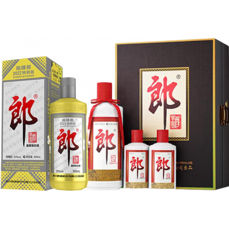 郎酒 子母郎礼盒+郎牌郎2022特别版500mL 组合套装 509元（需领券）