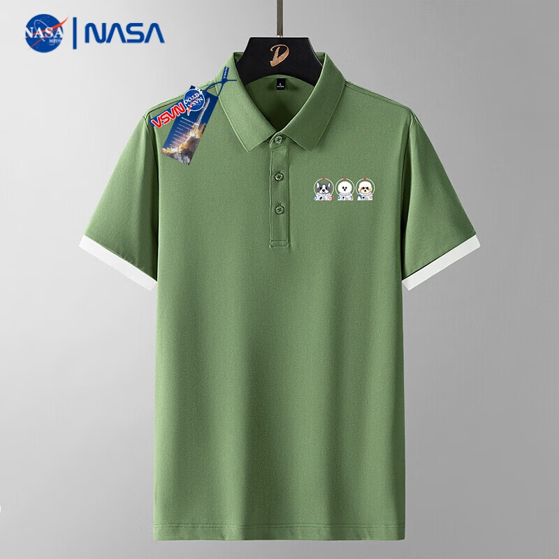 NASA MITOO 男士联名印花短袖POLO衫 29.9元