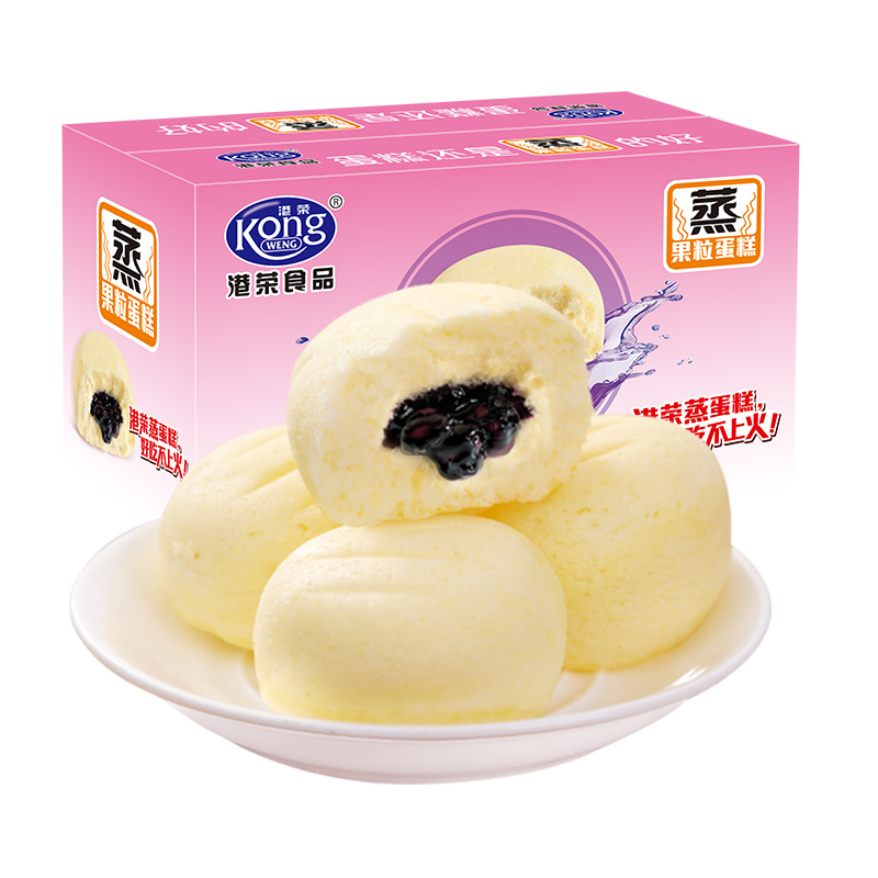 88VIP：Kong WENG 港荣 蓝莓果汁灌芯蒸蛋糕 34.01元（需用券）