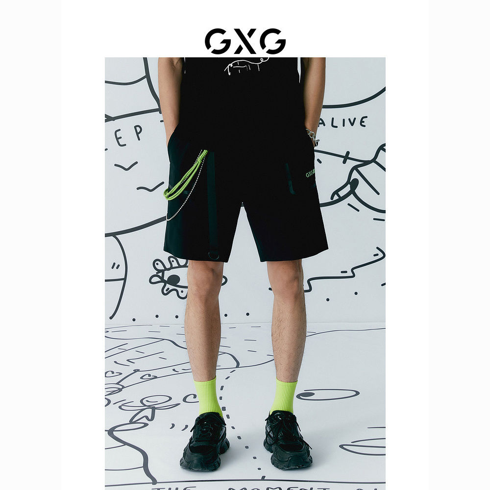 GXG x SHANTELL MARTIN联名黑色短裤 2022年夏季新品 84.35元