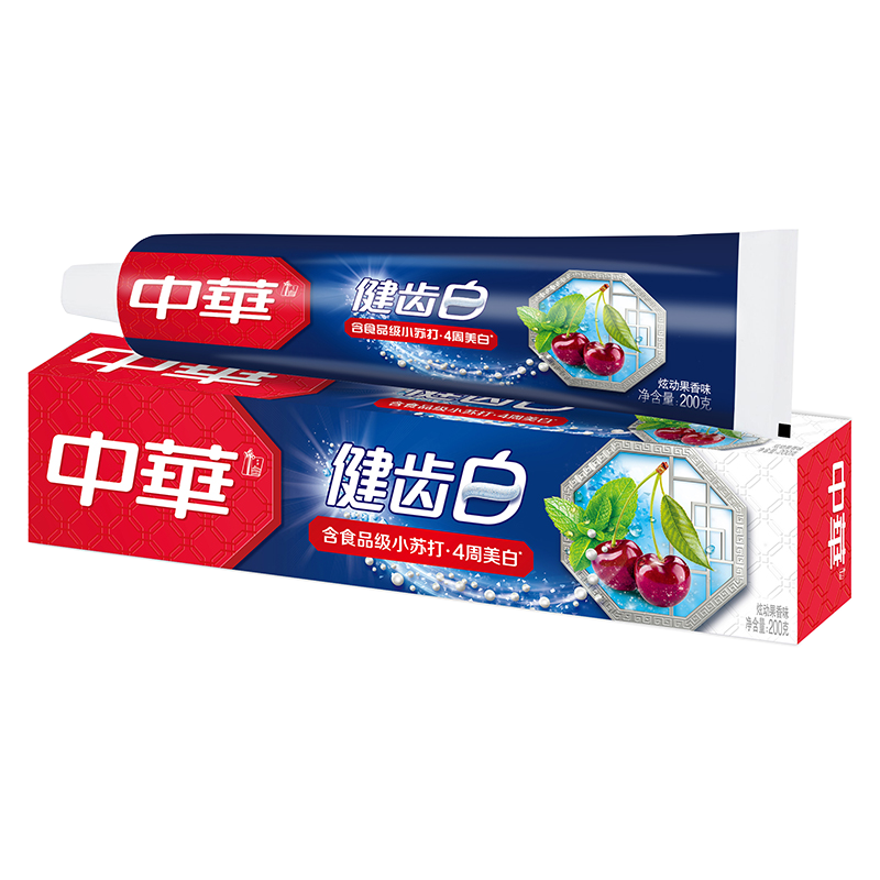 概率券：中华 健齿白小苏打果香牙膏 200g 1.7元