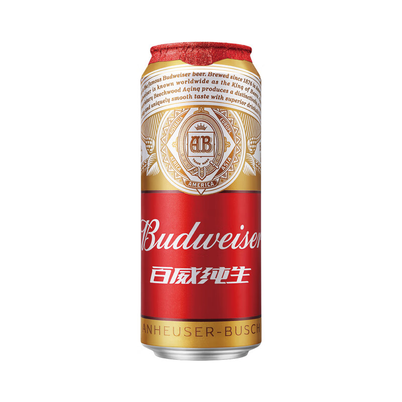 Budweiser 百威 纯生啤酒500ml*12罐 80.9元（需用券）