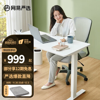 YANXUAN 网易严选 电动升降桌电脑桌 工作台式升降台书桌 站立式电脑升降支架 白色 1200mm*600mm 919元(需用券)
