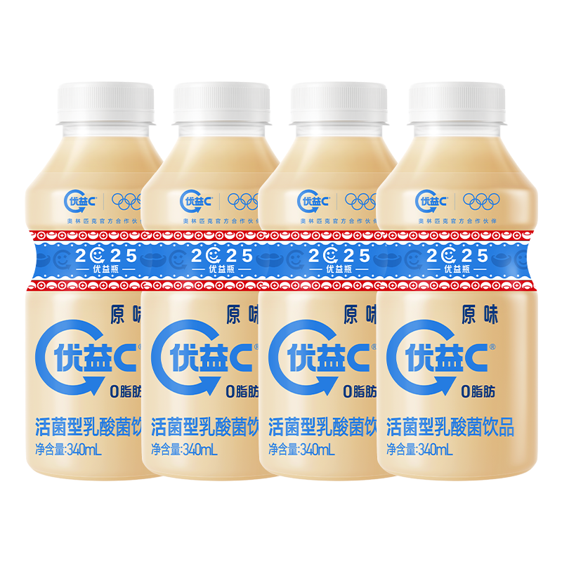 PLUS会员:蒙牛 优益C 乳酸菌饮料 原味340ml*4瓶*4件 40.64元（合10.16元/件）