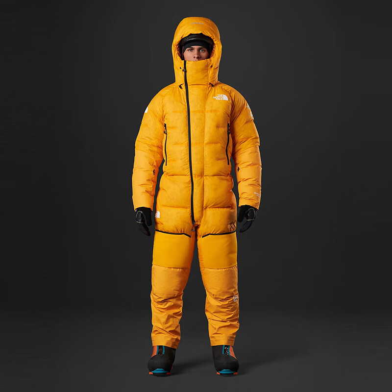 THE NORTH FACE 北面 男士羽绒服 保暖耐寒贴合灵活连体户外喜马拉雅登山羽绒服套装 橙色Summit Gold S 23510元