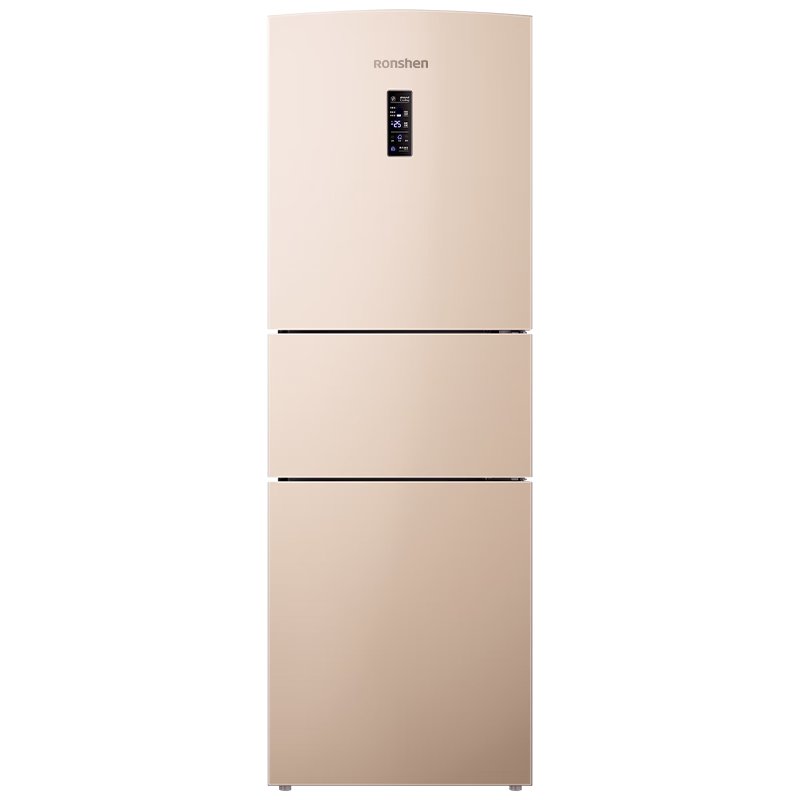 PLUS：rongshen/容声 253升 三门冰箱 BCD-253WD16NPA 1180.52元 订单完成后最高可返59