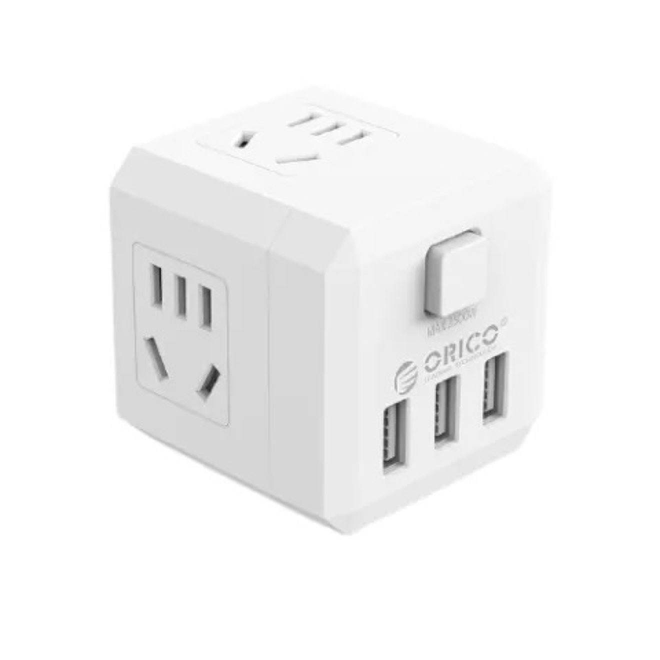 奥睿科 七合一魔方插座 典雅白 4AC+3USB-A 16.31元+2.59元淘金币