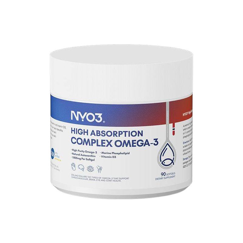 88VIP：NY-O3 93%纯度深海鱼油软胶囊omega3高吸收磷脂型60粒 54.98元（需买3件，