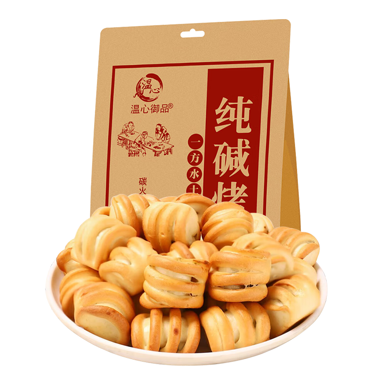 plus会员：温心御品 纯碱烤馍500g 原味山西特产烤馍片 养胃手工烤花卷 7.82元