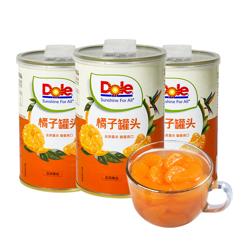 今日必买：Dole 都乐 橘子罐头 425g*3罐 23.9元（需用券）