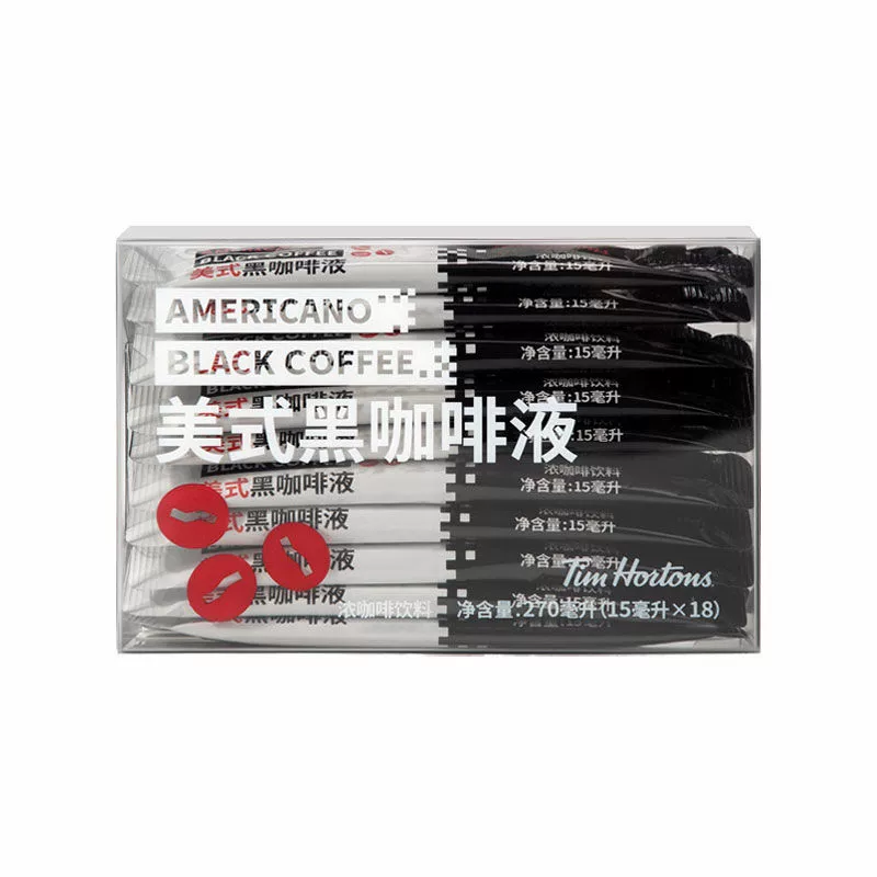 Tim Hortons 精萃黑咖啡液 15ml*18袋 19.9元包邮