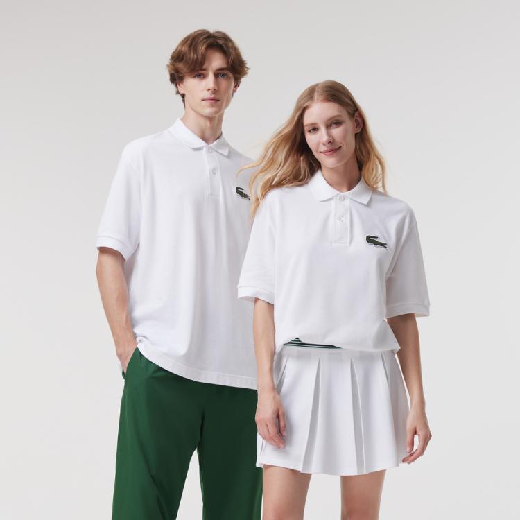 LACOSTE 法国鳄鱼男女同款多巴胺穿搭运动休闲翻领Polo衫纯棉情侣衫 387元