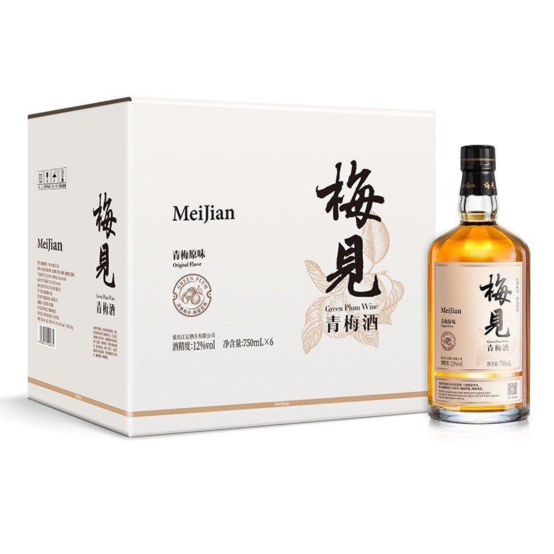 梅见 白梅见 原果轻熟青梅酒 750ml*6瓶 12度 422元