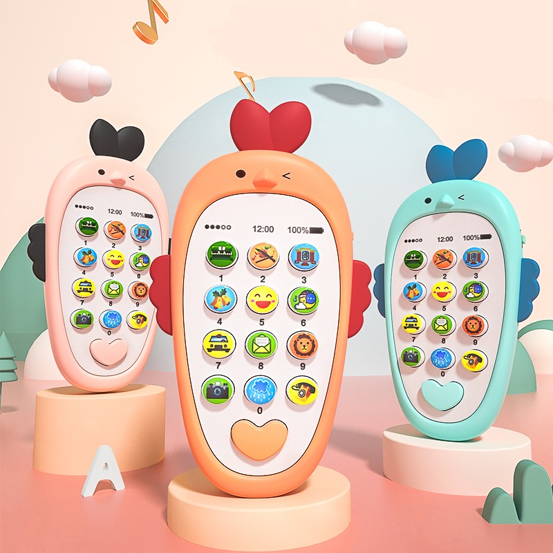 Temi 糖米 儿童手机玩具婴幼儿早教趣味带功能双语仿真电话机男女孩生日春
