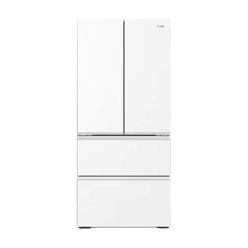 再降价：海尔 Haier 小红花系列 风冷法式多门冰箱 500L 冰雪白 2605.44元(晒单