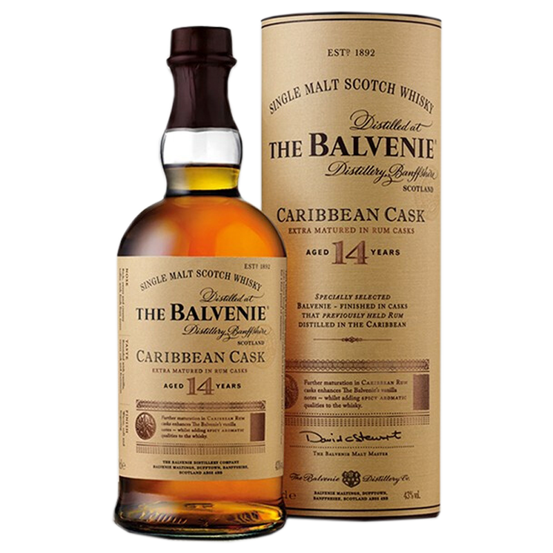 THE BALVENIE 百富 14年700ml43度双桶陈酿 单一麦芽苏格兰威士忌进口洋酒（The Bal
