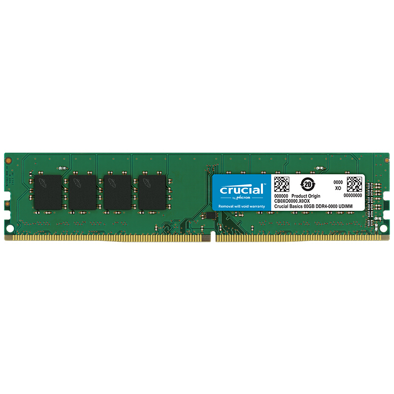 Crucial 英睿达 DDR4 2400MHz 台式机内存 普条 8GB CB8GU2400 129元