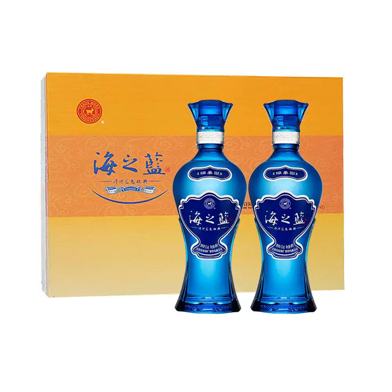 YANGHE 洋河 海之蓝52度礼盒酒480ml*2瓶礼盒浓香型白酒 ￥235.55