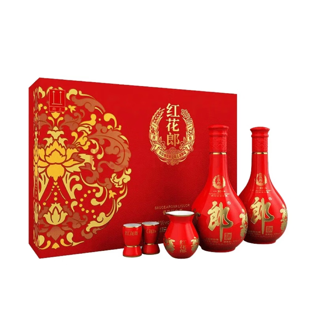 郎酒 红花郎十 53%vol 酱香型白酒 500mL*2 礼盒 440元