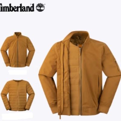 PLUS会员：Timberland 添柏岚 官方男三合一飞行夹克 户外防水保暖羽绒 A6927 1229