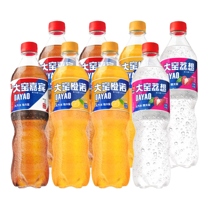 大窑 汽水 瓶装 碳酸饮料 520ml×8瓶 11.9元