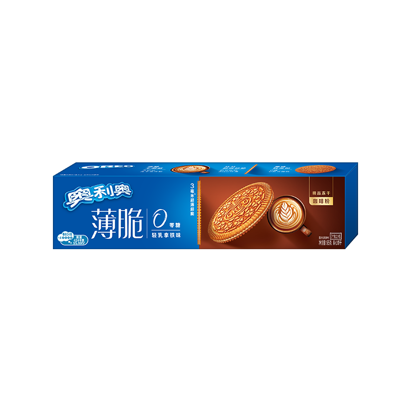 奥利奥 0糖薄脆饼干 轻乳拿铁咖啡味夹心饼干 95g 0.41元（需凑单、需首购）