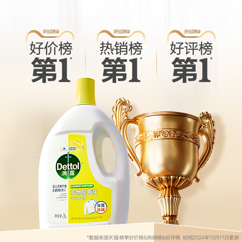 Dettol 滴露 衣物除菌液洗衣专用除真菌除螨非衣物消毒液360ml 10.52元