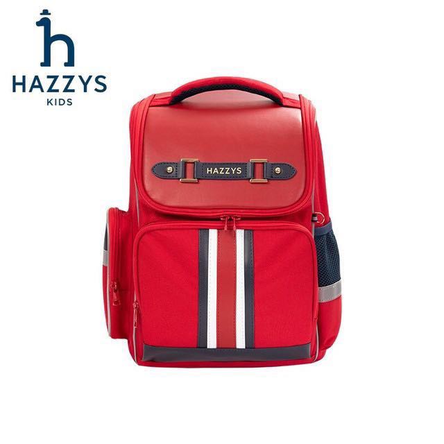 PLUS会员：HAZZYS 哈吉斯 复古双肩包书包 经典红 131元包邮（双重优惠，凑单