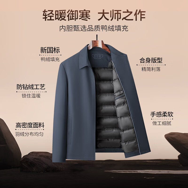 杉杉 SHANSHAN 男士白鸭绒羽绒服SSR234105616W 219元（需用券）