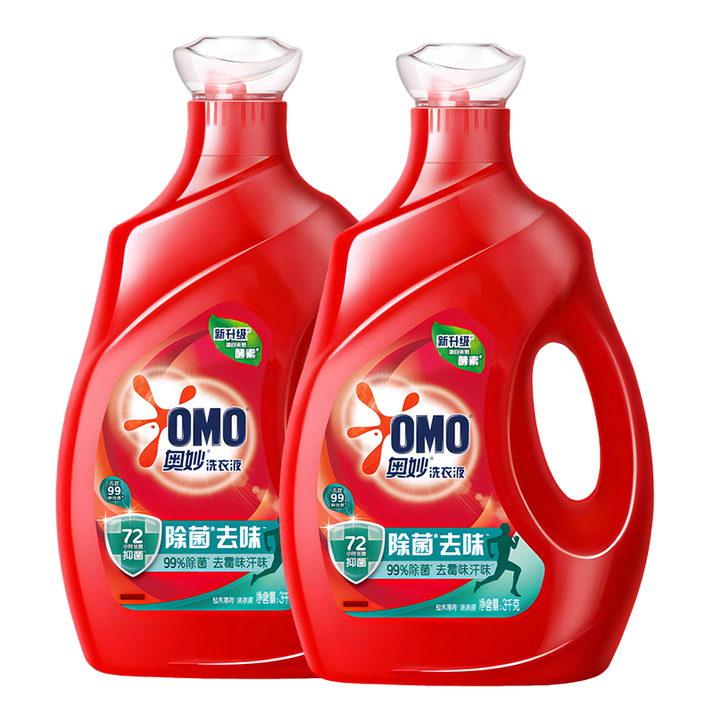 奥妙(OMO)除菌去味香氛洗衣液12斤(3KG*2)松木薄荷 去霉味汗味 持久留香 163.3元(合54.43元/件)(另有运费9元)