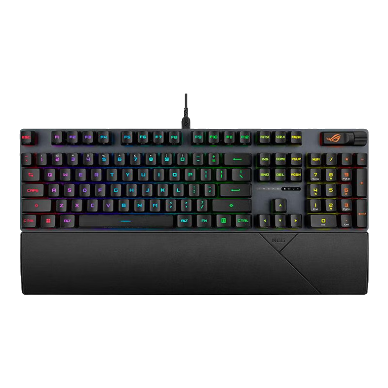ROG 游侠2 RX 机械键盘 游戏键盘 RX红轴 RGB背光 键线分离 防水防尘 104键 黑 585
