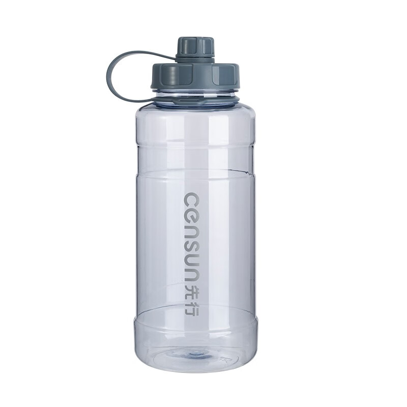 CENSUN 先行 塑料水杯男生女超大容量杯子运动水壶户外夏季健身便携 灰色1500