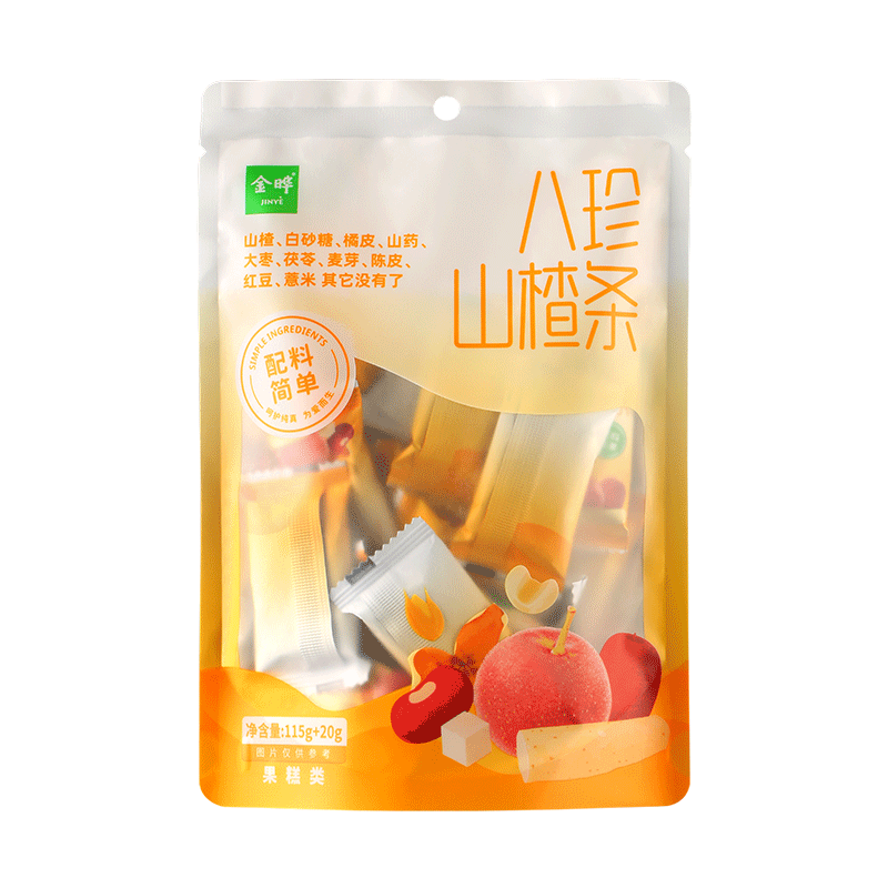 金晔 八珍山楂条 135g*3袋 ￥16.8