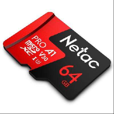 PLUS会员：Netac 朗科 P500 至尊PRO版 Micro-SD存储卡 64GB（USH-I、V30、U3、A1） 15.8
