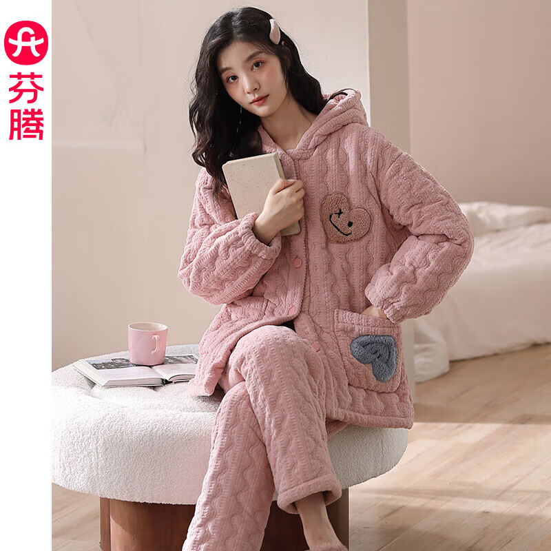 FENTENG 芬腾 三层夹棉加厚加绒保暖家居服睡衣套装 （多款可选） ￥149