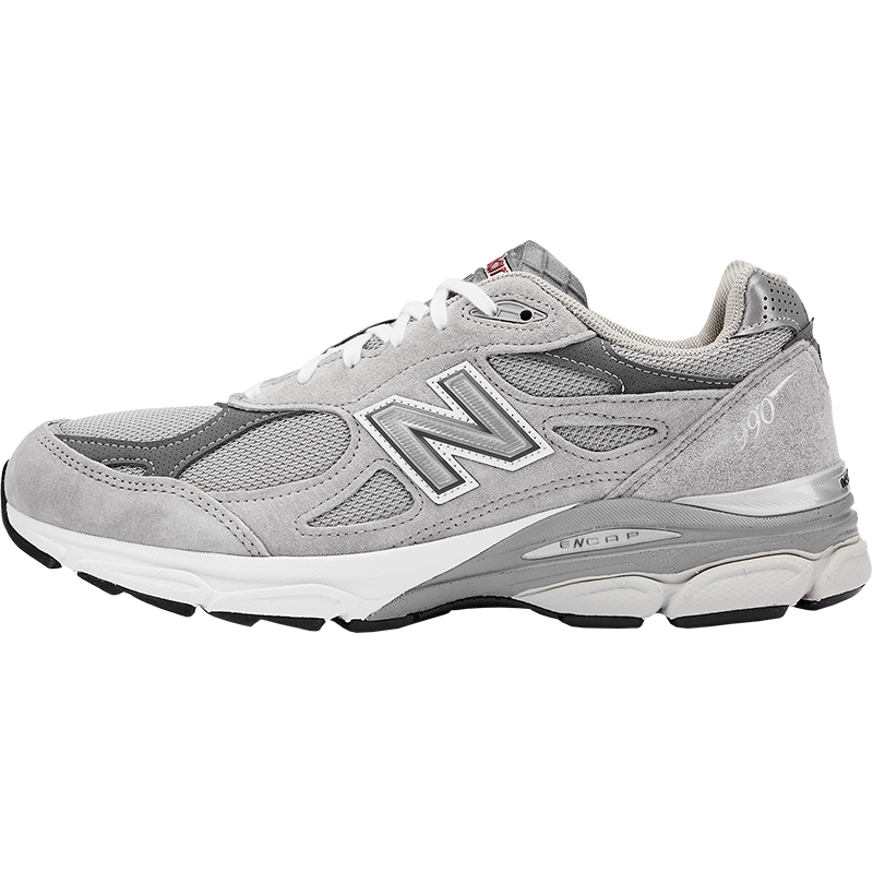 PLUS会员：NEW BALANCE 990v3系列 复古休闲鞋 M990GY3 灰色 1381.01元包邮（需用券）