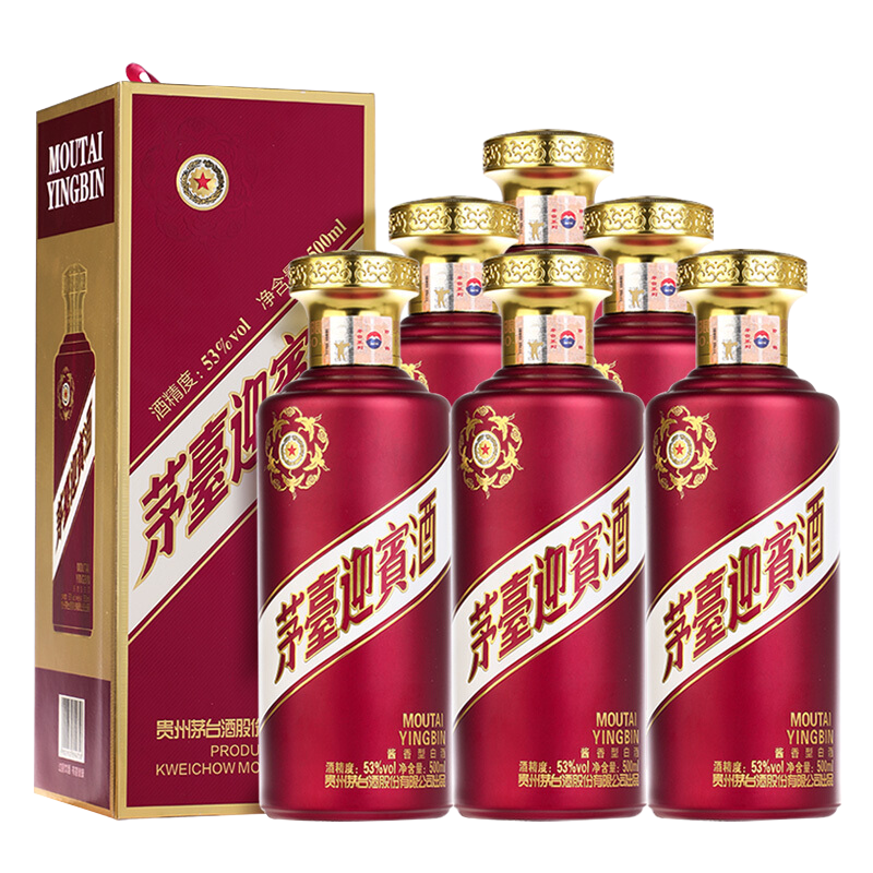 38节：茅台迎宾酒 紫迎宾 53度 500mL 6瓶 原箱装 1038元（需首购）