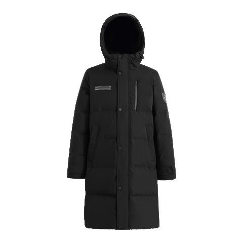 雪中飞 男士连帽羽绒服 黑黛青|5177 L 175/96A 135.34元（需用券）