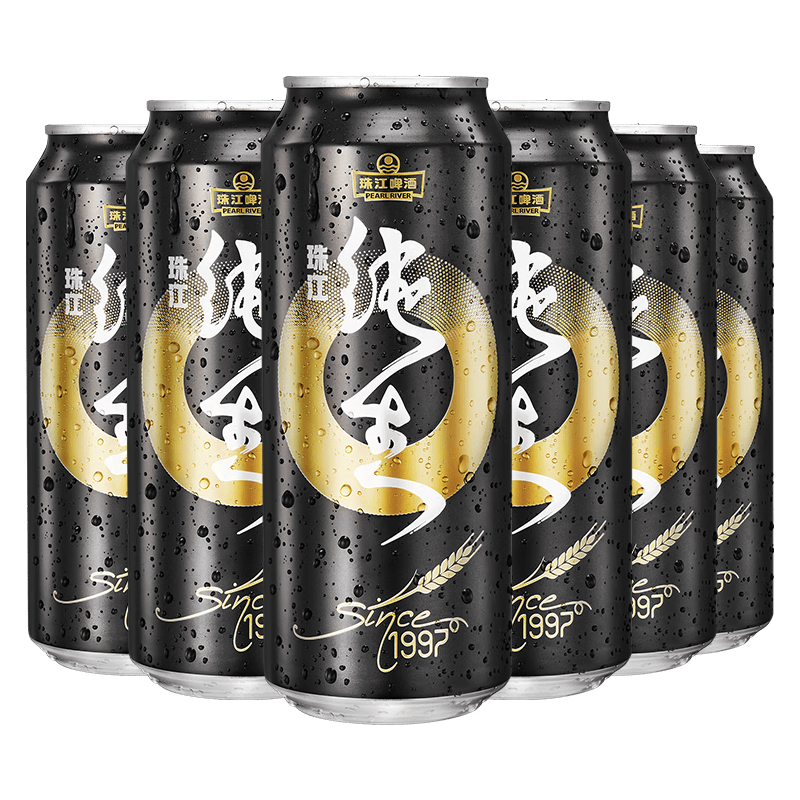 珠江啤酒 9度 珠江97纯生淡爽拉格啤酒 500mL*6听 京东自营 22.5元（需用券）