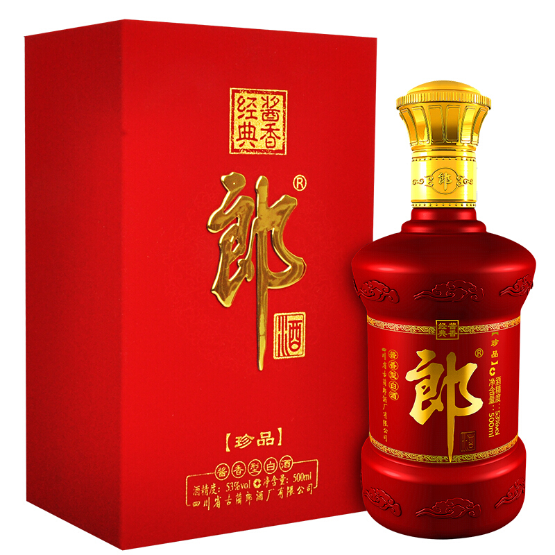 郎酒 珍品 53%vol 酱香型白酒 500ml 单瓶装 256元