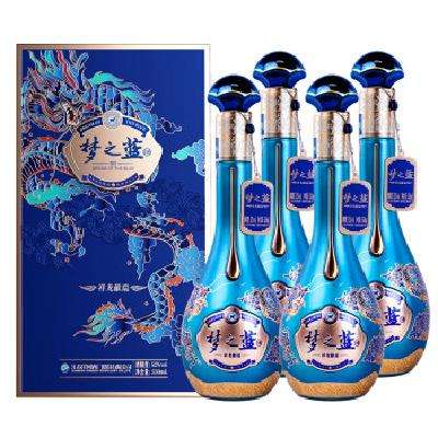 双11预售：洋河 梦之蓝 祥龙献瑞 龙年生肖 52度 浓香型白酒 550ml*4瓶 礼盒 整