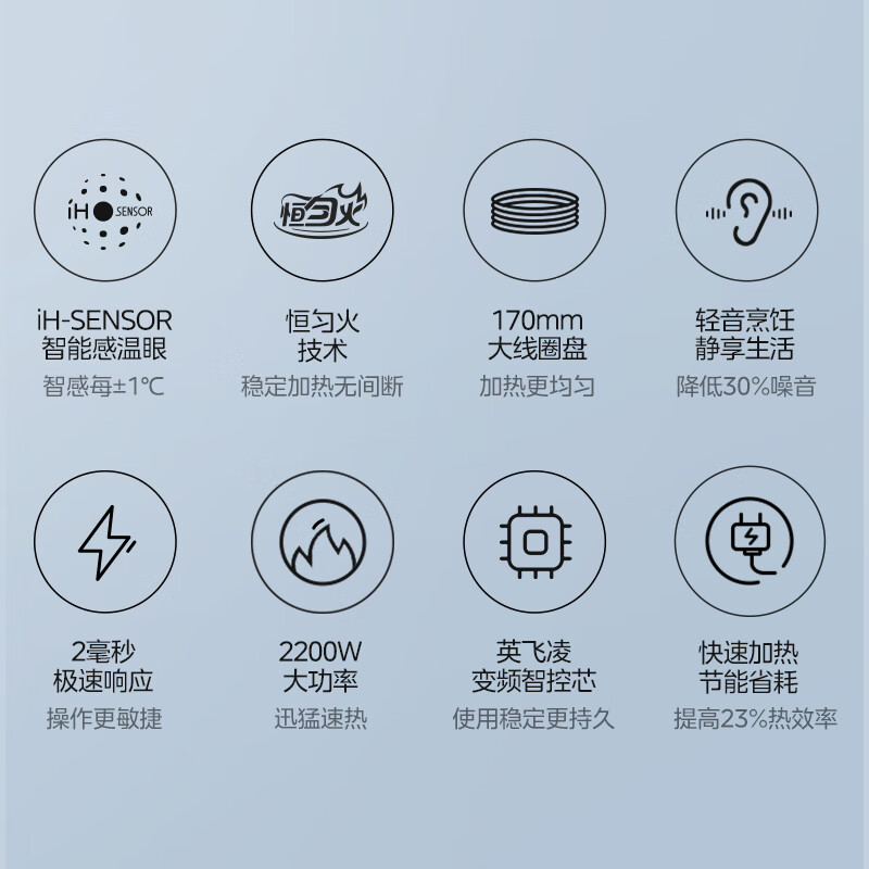 midea美的轻音系列mc22eb15电磁炉229元需用券