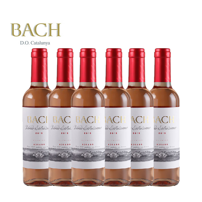 Bach 倍贺 西班牙进口葡萄酒 恒温储藏 倍贺艾斯特吉摩桃红375ml*6整箱 88元（