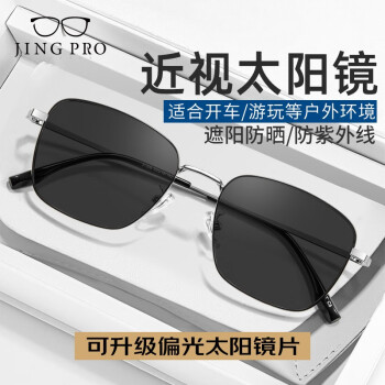 JingPro 镜邦 1.60MR-8近视/偏光太阳镜（含散光）+时尚GM同款镜框多款可选 ￥119