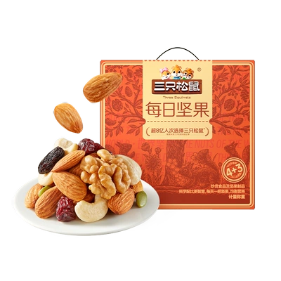 88vip：三只松鼠混合每日坚果450g×1箱 23.9元