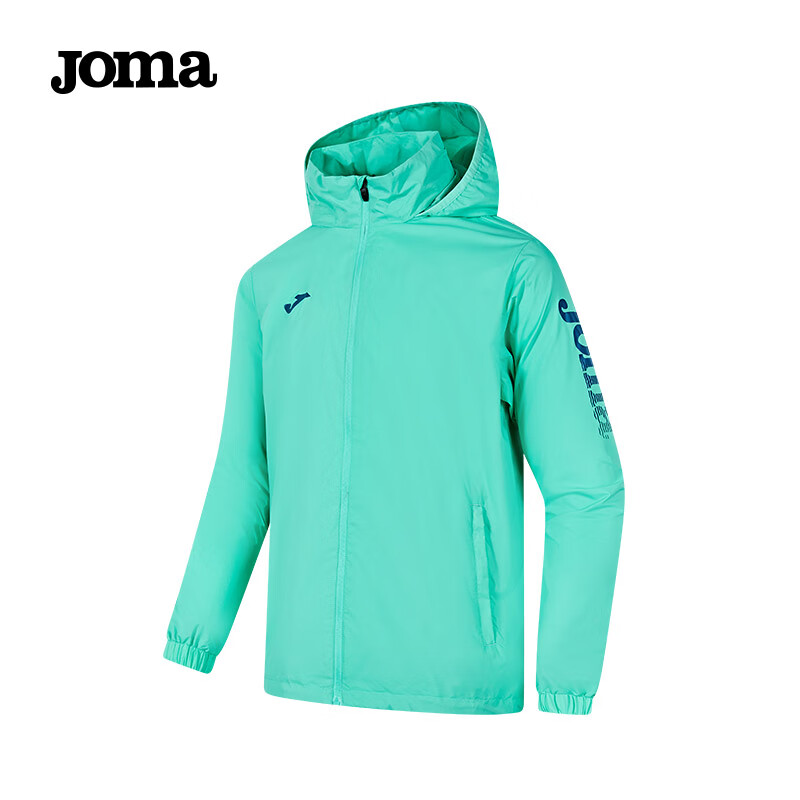 Joma 荷马 运动外套男女同款风雨衣梭织连帽防风防水运动服 薄荷绿 4XL 140元